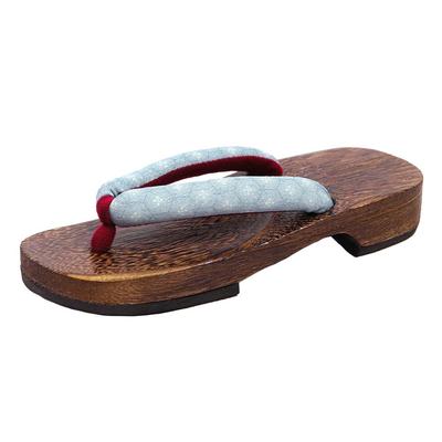 Geta Burnt Light Clogs, Dull, Paulownia, Women's (6 Blue, One_size)