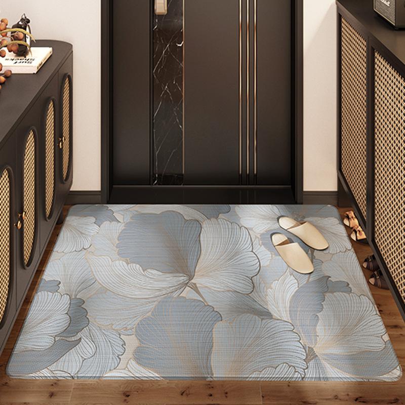 Nordic Blume Luxus Eingangstür Verschleißfeste Fußmatte Keny Samt Zuhause Abkratzen Sand Staubentfernung Fußmatte Eingangstür Teppich
