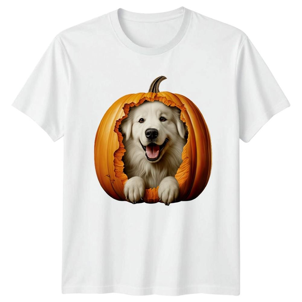 Dog Peeking Out Of Pumpkin TShirt Halloween Pumpkin Dogs Dogs Halloween Gift S