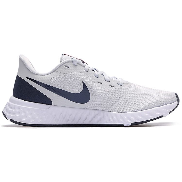 Nike Revolution 5 Running Shoes Grey Blue Red White Men BQ3204-018