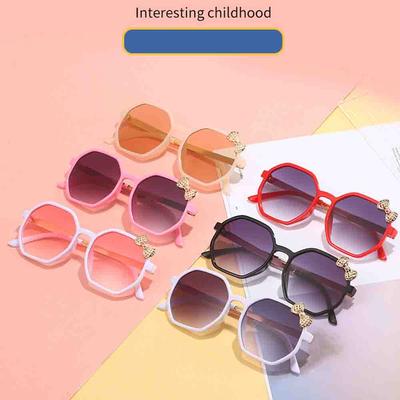 2026 Metallbügel Kinder Cartoon Sonnenbrille Mode Polygonale Sonnenbrille Niedliche Mädchen Jungen Babys Sonnenschutz Sonnenbrille