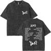 Vintage Washed Rapper Yeat Double Sided Print Tshirts Lyfestyle  T Shirt Men Women Hip Hop Fashion Trend Tshirt Streetwear