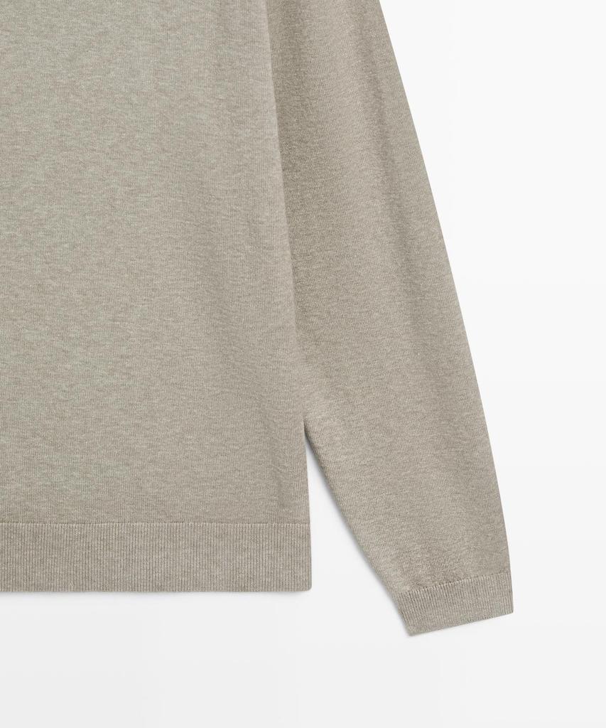 Masimodutti Cotton Knit Polo Sweater