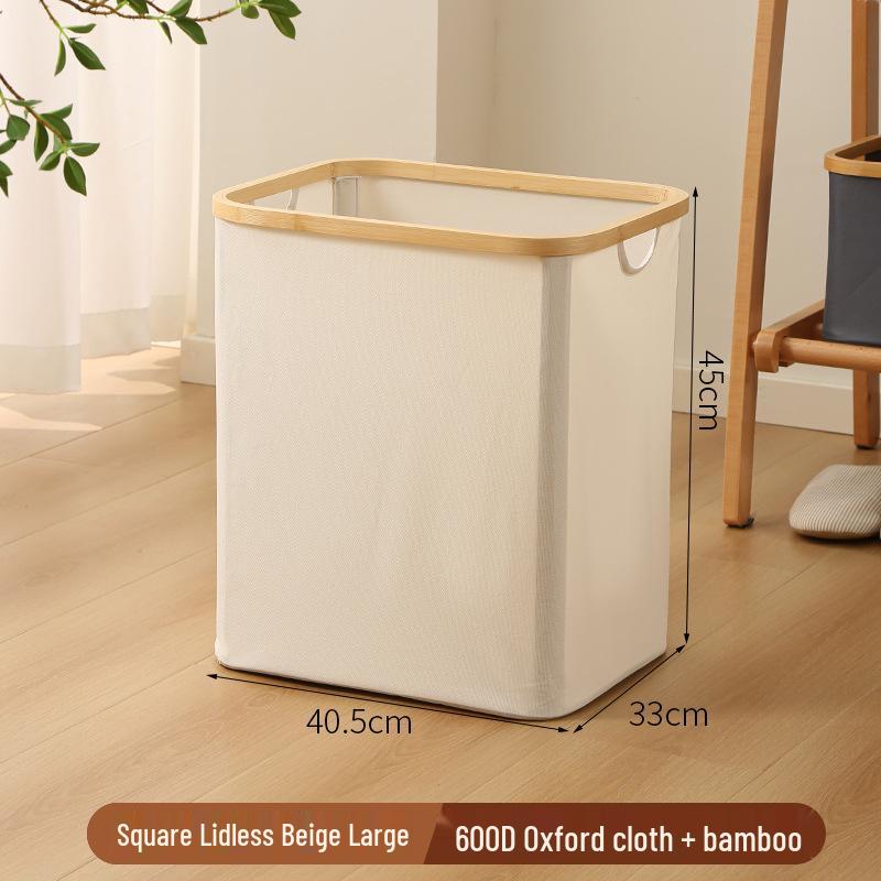 Foldable Large Desktop Storage Basket with Lid for Bedroom - Laundry, Toys, and Clothes Organizer