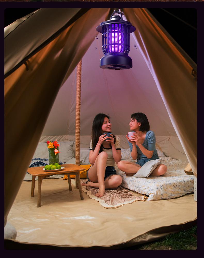 Lampă electrică reîncărcabilă de exterior pentru țânțari cu funcție de șoc pentru casă și grădină.