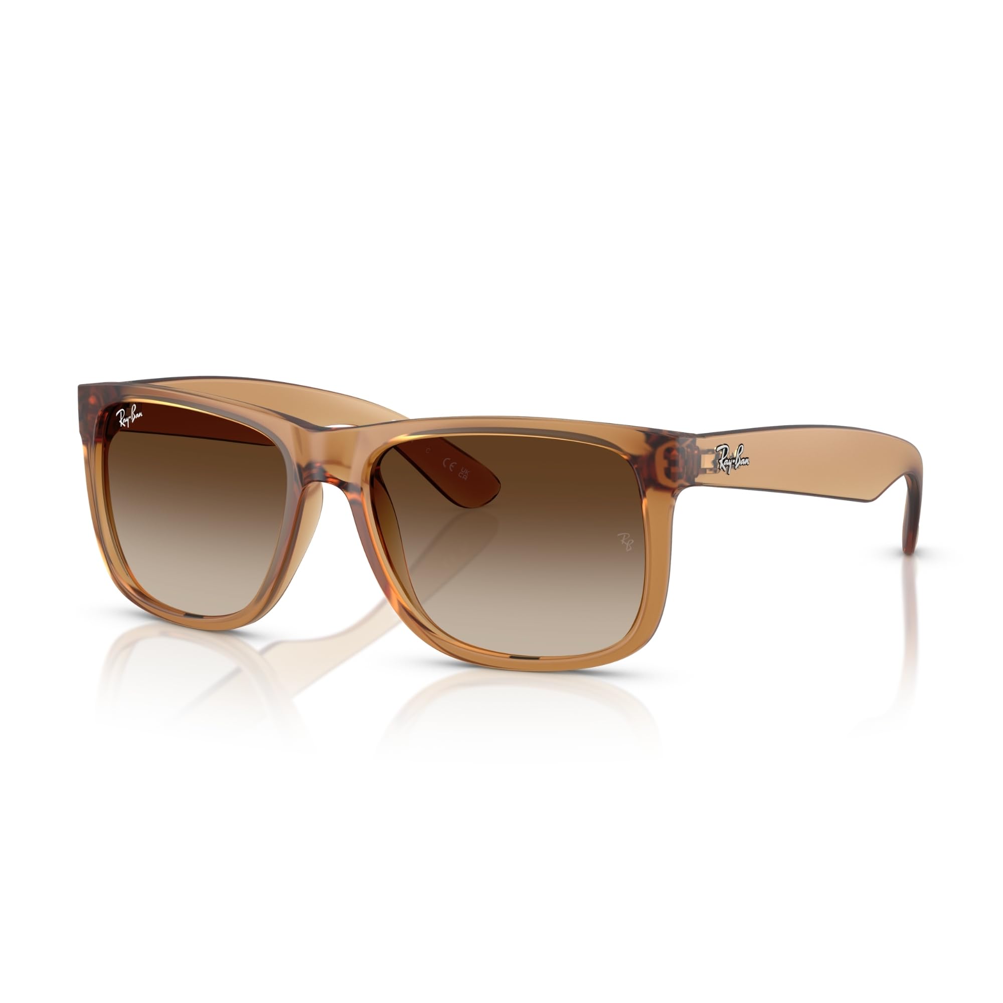 Sunglasses 0RB4165F JUSTIN RUBBER BEIGE GRADIENT BROWN 68141355 Asian Fit Polarized [Ray-Ban]