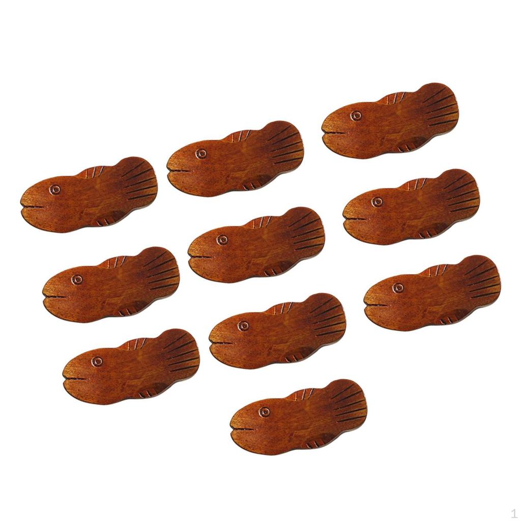 10 Pieces Wooden Chopstick Holders Rest Chopsticks Spoon for Fork