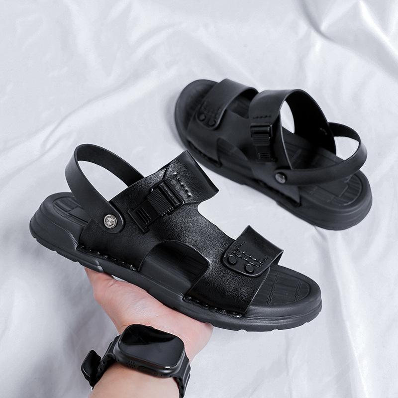 

2025 сандалии мужские летние сандалии двойного назначения мужские спортивные пляжные туфли обувь для вождения 2087-R 38 чёрный