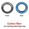 hijk1 ABS Carbon Fiber Pattern Car Logo Steering Wheel Decoration Sticker Accessories For VW R Gti Line Passat Golf 5 6 Polo Scirocco