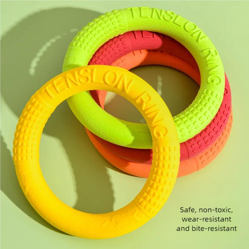 Brinquedos de anel para cães, indestrutíveis, mastigação, voadores, flutuantes, ferramentas de treinamento, busca para cães pequenos, médios e grandes, arremessando, pegando, voando
