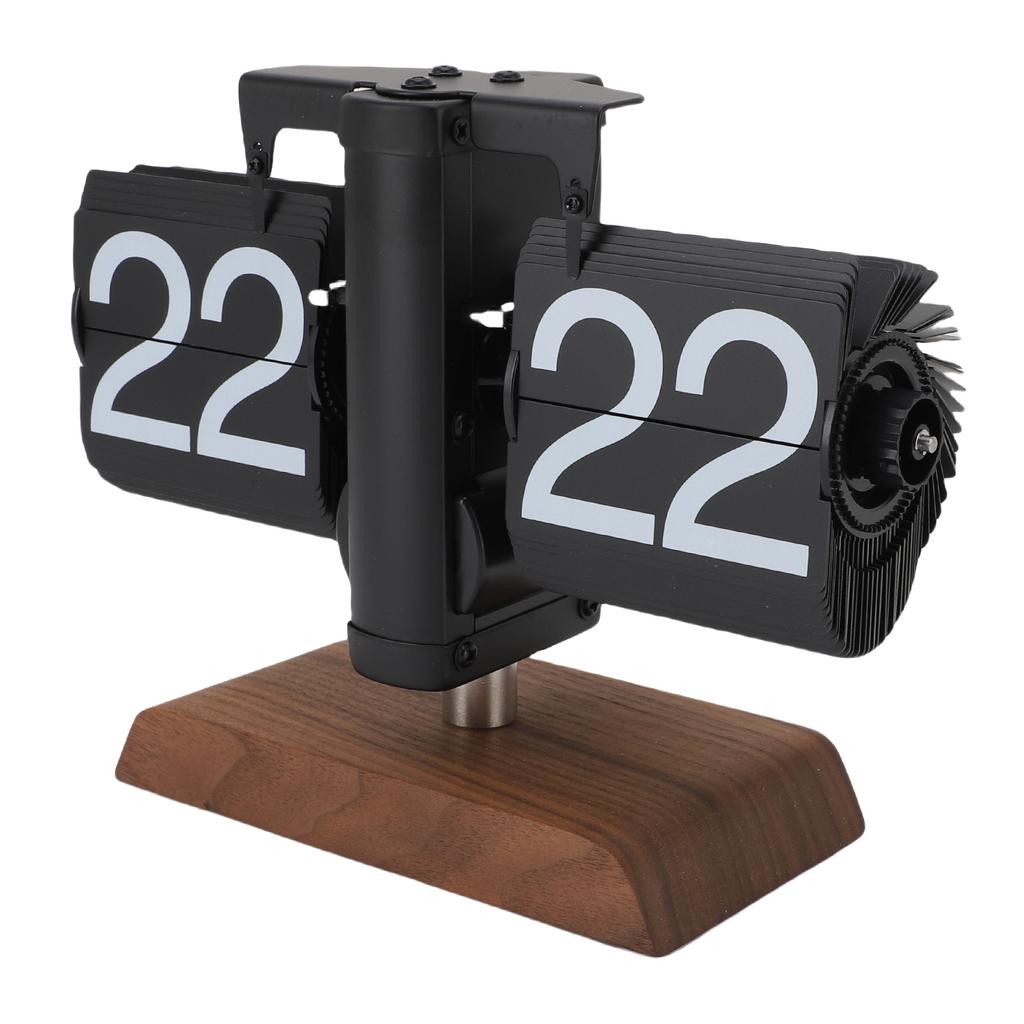 Retro Digital Flip Down Clock Mechanical Battery Powered Flip Desk Clock for Home Office Decor 24