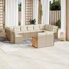 VidaXL Garden Lounge Set with Cushions 12 Pcs, Patio Sofas, Furniture Set, Outdoor Terrace Furniture, Beige 3260525