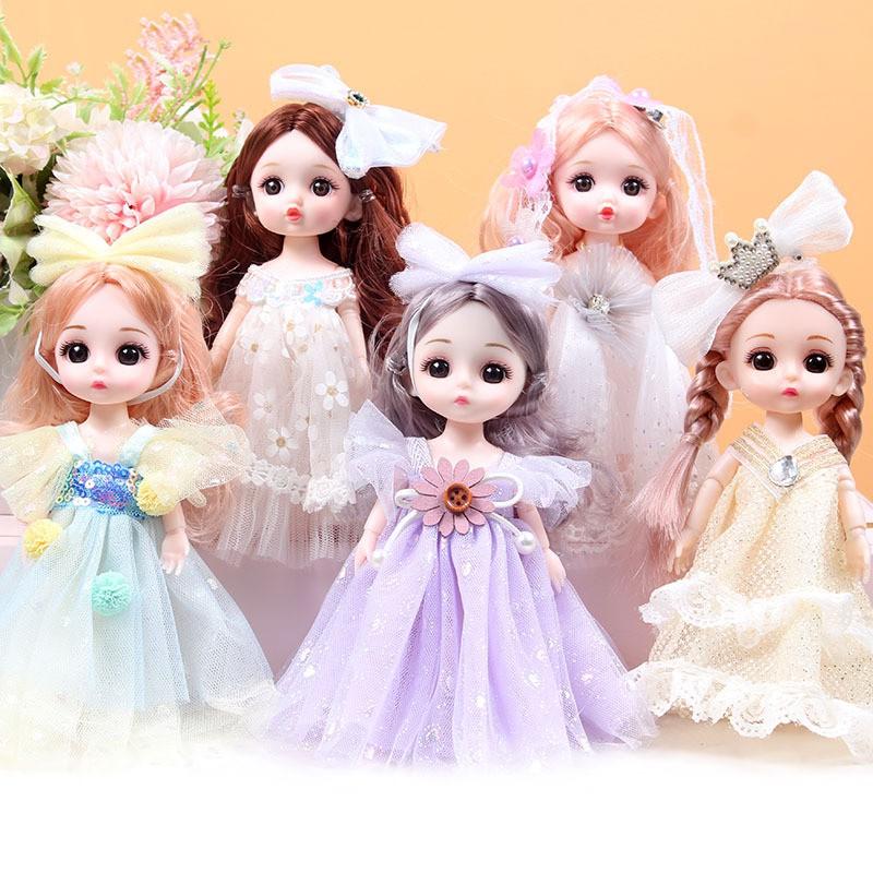 17cm Articulated Doll Set Girls Princess Dress-Up Toy Gift Collectible Figure 17cm Full Set - Outfit