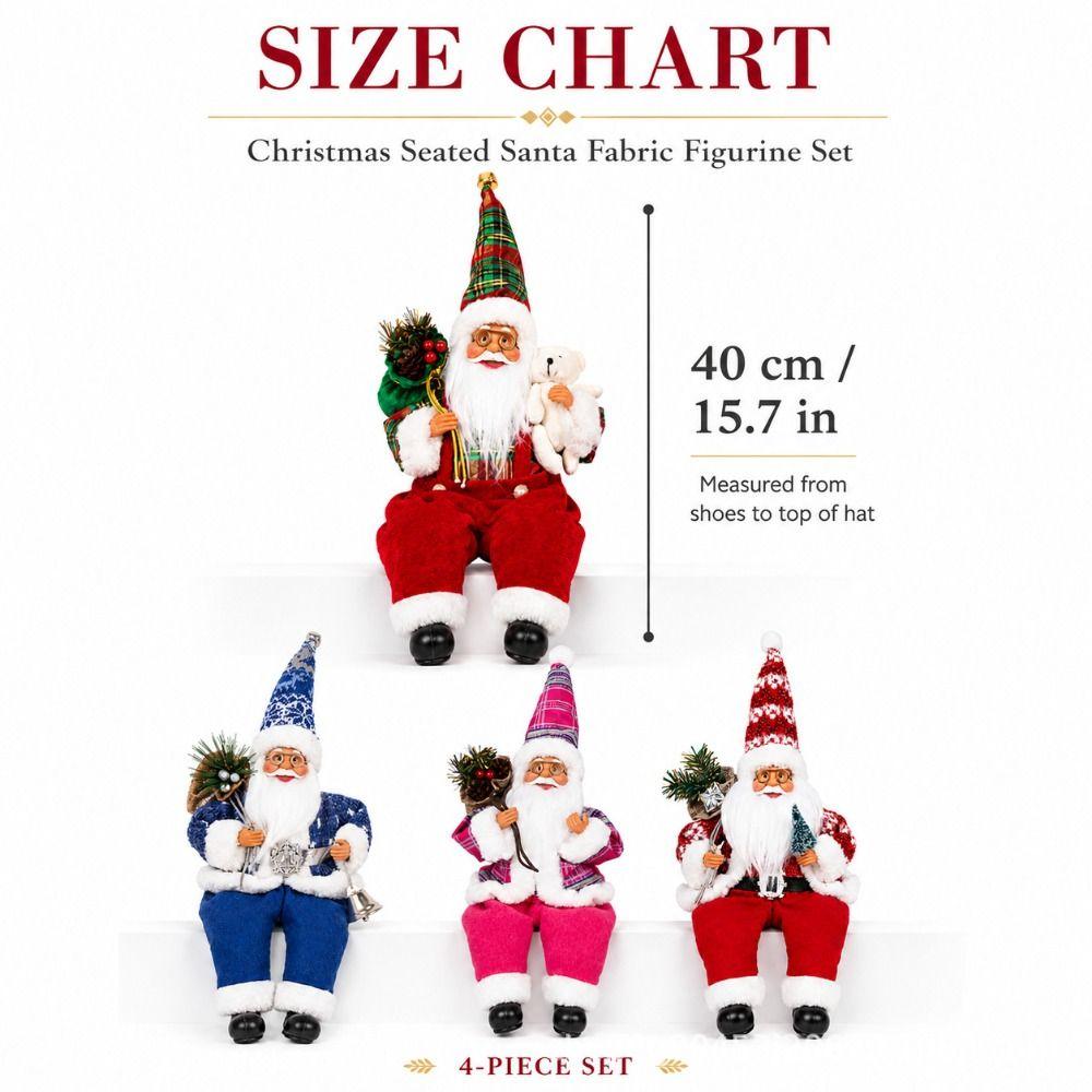 Window Display Decor Christmas Santa Doll 40cm Christmas Figurine  Christmas Home Decor