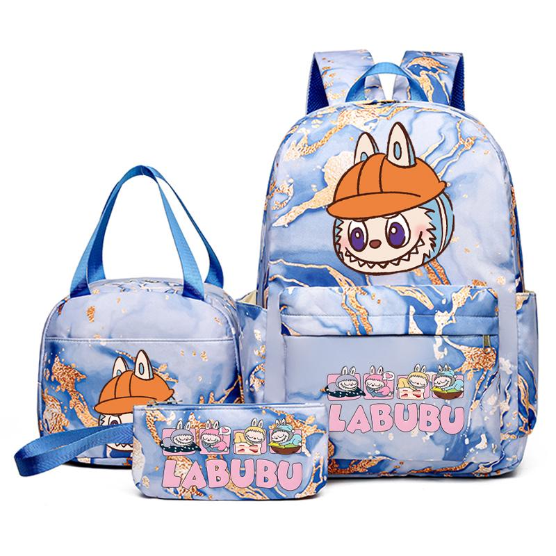 3 Buc/set Rucsac Drăguț Imprimat Geantă de Prânz Etui pentru Creioane Adolescent Băiat Fată Rucsac Student Zimomo Ghiozdan Femei Geantă de Călătorie Cadou