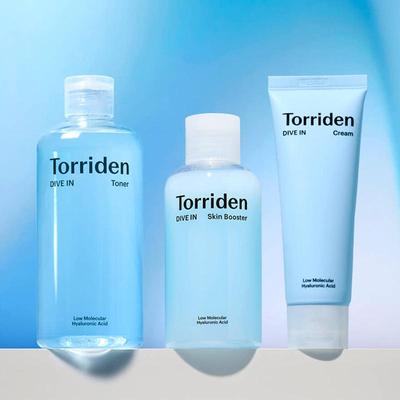 DIVE-IN Feuchtigkeits-Set Toner 300ml + Skin Booster 200ml + Creme 80ml (3er-Set)