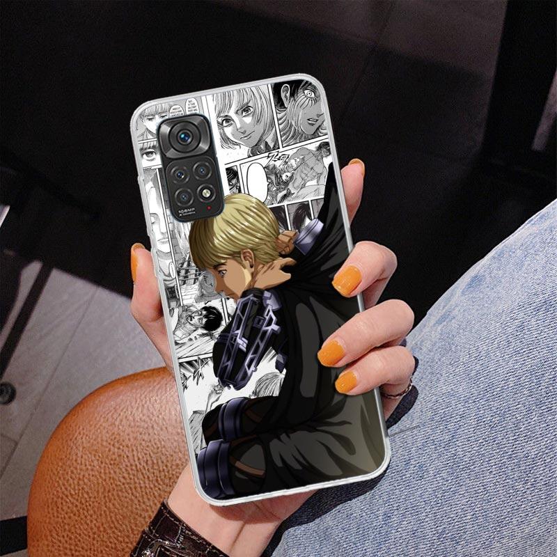 Attack Anime Phone Case For Xiaomi Redmi Note 15 14 13 12S 12 11 Pro Plus 14S 11S 11E 10 10S 11T 5G Personalized Cover Redmi Not