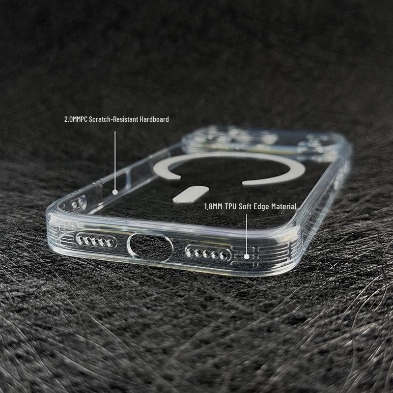 Apple 17 Pro Max Vollschutz Magnetisch Transparent Hülle