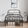 Vidaxl Struttura Letto in Metallo con Testiera e Pediera, Nera, 100X200cm