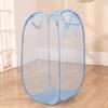Mesh breathable laundry basket, foldable large size 40 * 40 * 70 miscellaneous laundry basket, simple and large capacity miscell