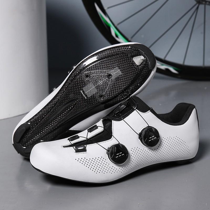 Mens Carbon Fiber Road Cycling Shoes With Stiff Sole Locking System Performance Riding
