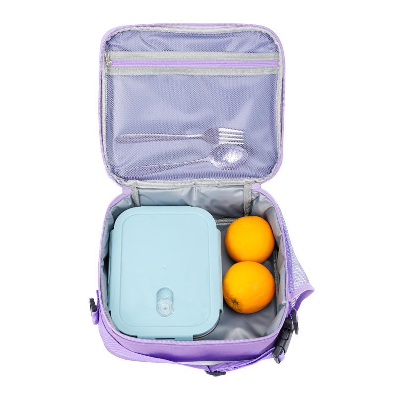 Laser Lunch Bags for Women Colorful Thermal Insulation Bento Picnic Bags Girl's Simple One Shoulder Bag Outdoor Backpack