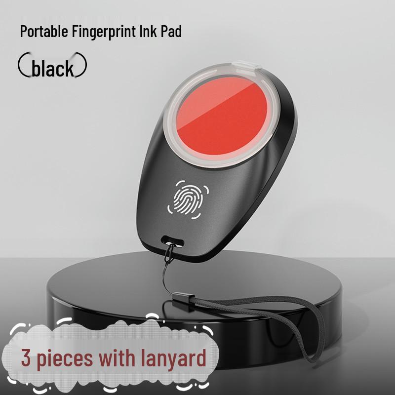 Schnelltrocknendes rotes Handabdruck-Stempelkissen - Tragbar und klein