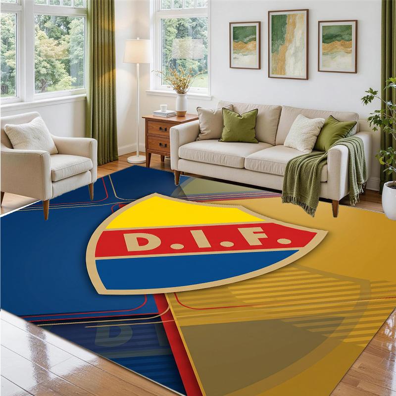 Tappeto Djurgårdens IF Design in Velluto di Cristallo Morbido Tappetino Decorativo per Ingresso Camera da Letto