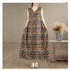 DIMANAF New Women Plus Size Summer Lady Long Dress Loose Oversize Maxi Floral Print Beach Sundress Clothing Vest Sleeveless 2026
