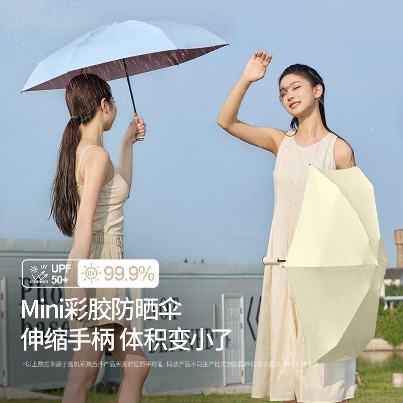 Original and Simple White Umbrella Sun Umbrella Lightweight and Small Sunshade 50% Off Capsules Sun Umbrella Sunscreen Umbrella UV Protection