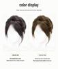 Women's Real Hair Wig Pieces - Human Hair Top Hairpiece with Fake Bangs