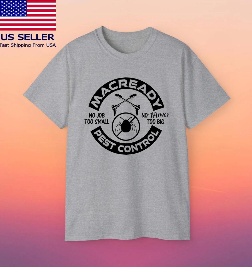 The Thing RJ MacReady Pest Control Movie Grey Size S-5XL