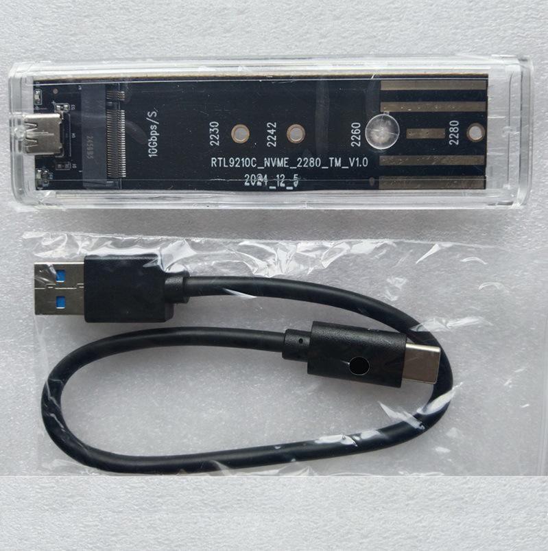 Transparent USB 3.1 M.2 NGFF SSD Enclosure