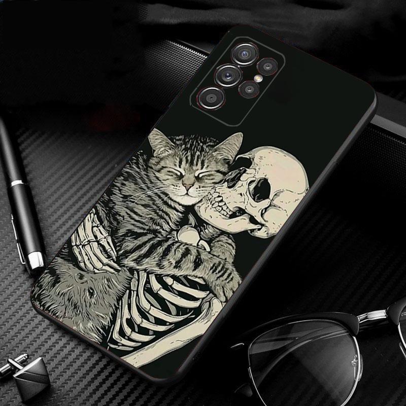 Phone Case For Samsung Galaxy S25 S24 S23 S22 S21 Ultra S24 S23 S22 S21 S25 Plus S24 S25 FE Skeleton Art