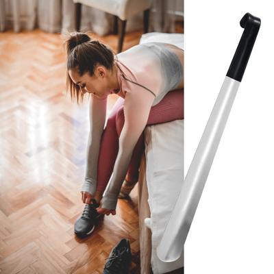 42CM Stainless Steel Shoe Horn Ergonomic Long Handle Pregnant Women Men Kids Seniors Boots Casual Sports Shoe Lifter Helper Long Dressing Stick Aid