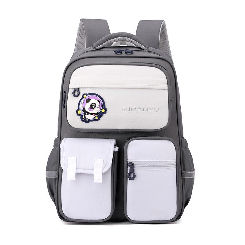 

Рюкзаки для учеников начальной школы для 3-6 классов. Износостойкие детские рюкзаки с двойными плечевыми лямками и защитой позвоночника серый