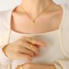 Korean INS Style Luxury Trendy Necklace - Lucky Gold Bean Snake Bone Bead Chain