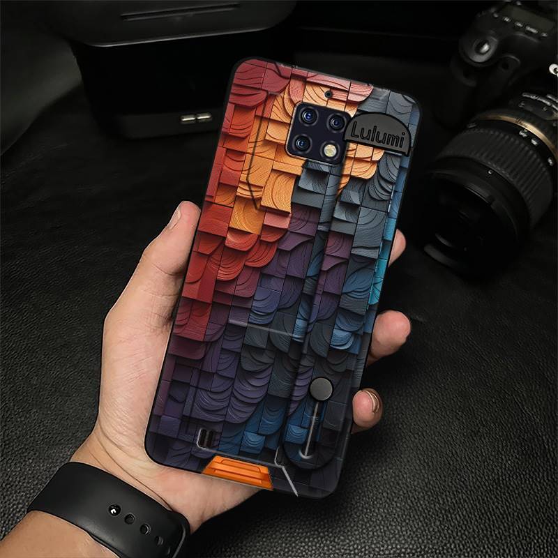 Commerce Masculine Phone Case For Oukitel WP6 Protective Wristband Geometry Waterproof Back Cover Anti-dust Silicone