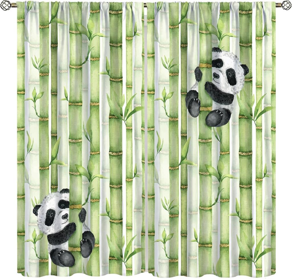 Tende con Animali Cartoni Animati Bambini Fauna Selvatica Fiori Tropicali Foglie di Palma Tende per Finestre per Bambini Bambine Stanza dei Bambini Aula