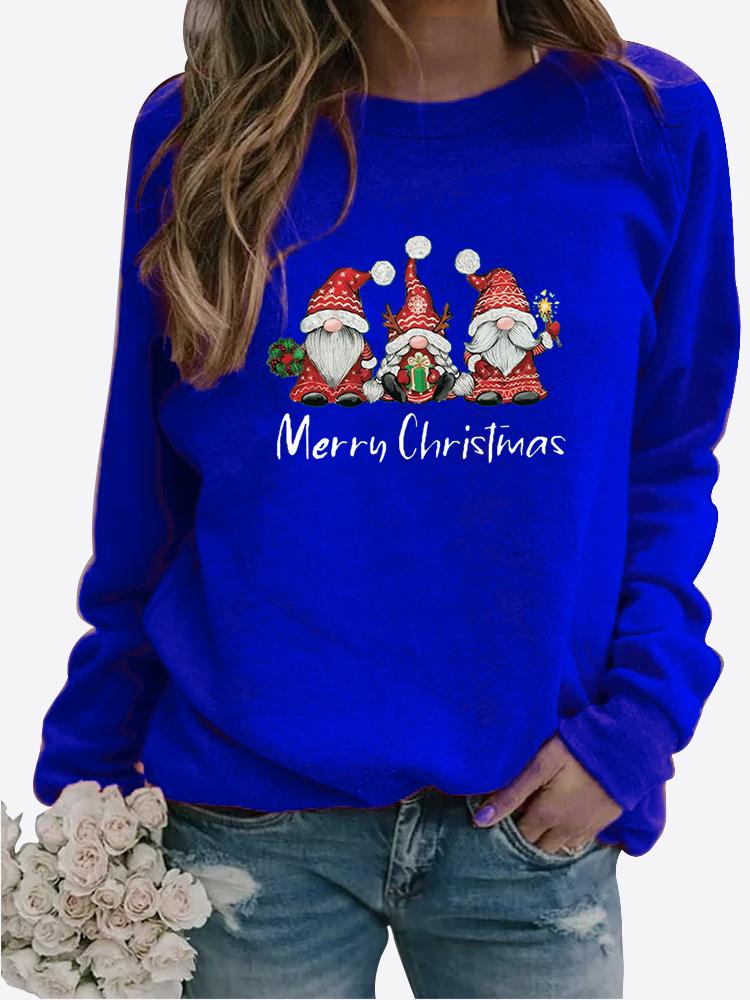 Winter Damen LOVE bedruckte Tops T-Shirt Damen Rundhals Langarm Casual Sweatshirt Plus Size Bluse Plüschpullover