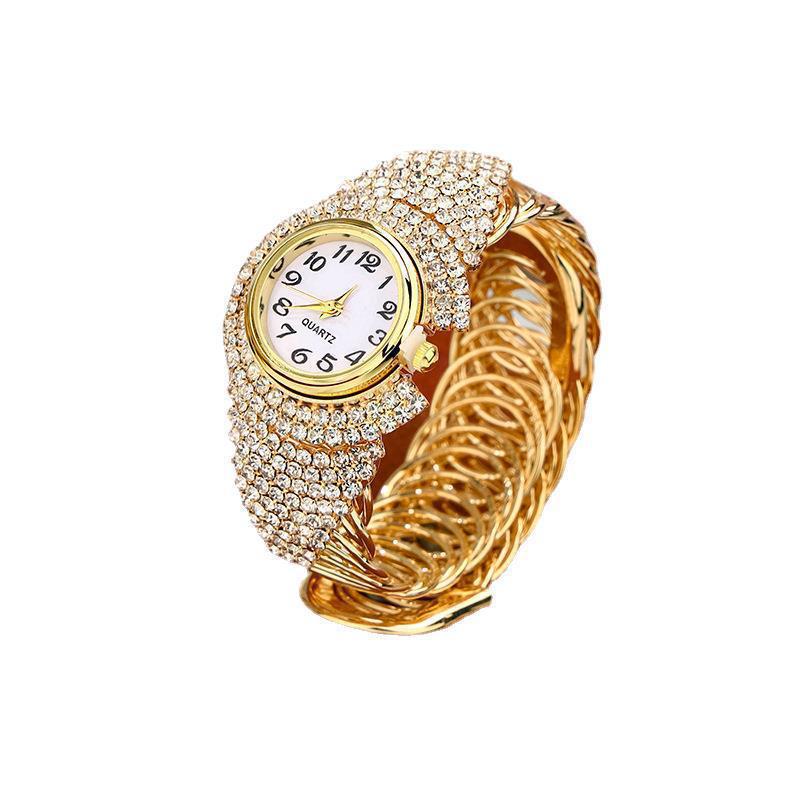 European & American Trend: Full Diamond Fashion Quartz Women's Watch - Versatile & Casual Design