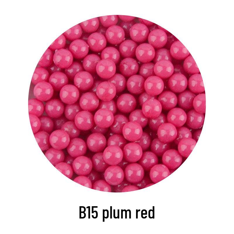 Şeker Rengi Plastik Boncuklar: Çocuk DIY Takıları, El Sanatları ve Oyuncak Tabanca Mermileri İçin Deliksiz Yuvarlak Zıplayan Toplar.