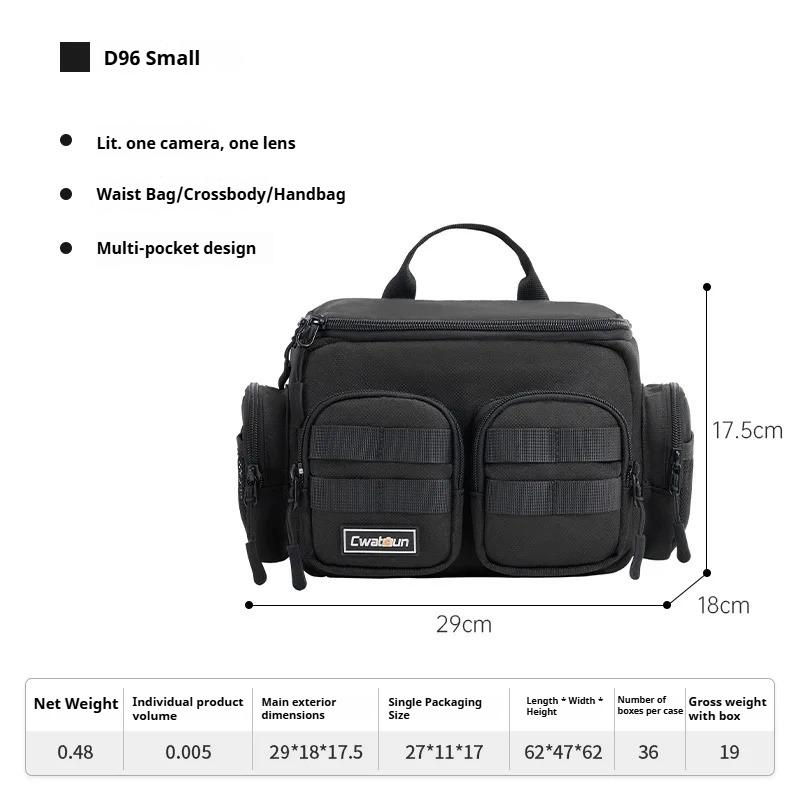 

SLR Camera Bag Men S Fanny Pack Micro-Single Portable Professional Camera Bag Crossbody Waterproof Storage Bag D96 Small Black