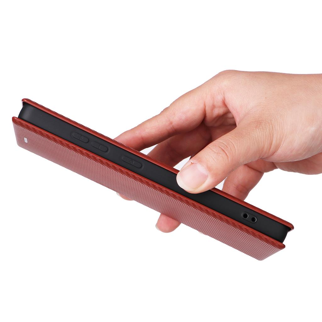 For Samsung Galaxy S25 Ultra Case Carbon Fiber Texture Drop-Proof PU Leather Phone Cover