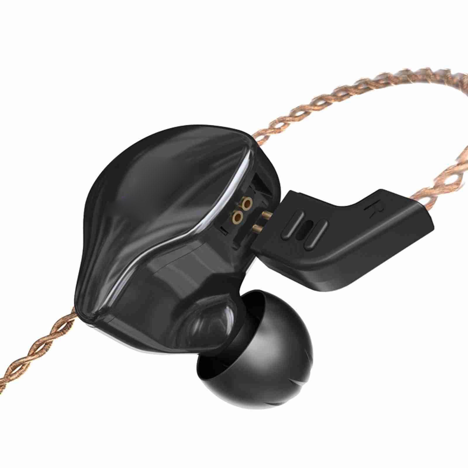 

Earphone 3.5mm Gold Plated Plug High Sensitivity Ergonomic Wired Earphone for Running Listening Music without mic чёрный