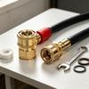 Premium Copper Fitting for High Pressure Water Jet Machine 22mm*15mm Leakproof Connector for Home Car Washing Garden Watering