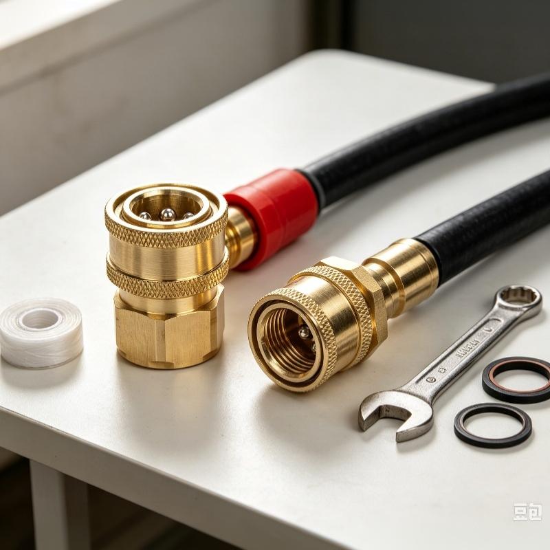 Premium Copper Fitting for High Pressure Water Jet Machine 22mm*15mm Leakproof Connector for Home Car Washing Garden Watering