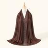Shinny Hijab Scarf Solid Color Turban Bandana New Headband Headscarf  For Women
