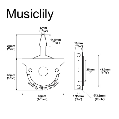 Musiclily Pro 5-Way Switch for Strat-Style Electric Guitars