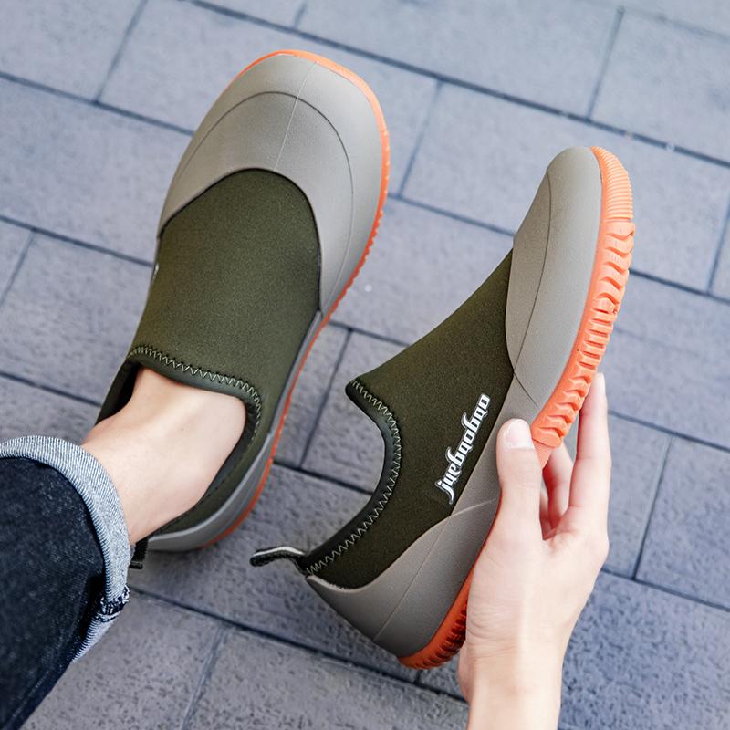 Men's Rain Boots Lightweight Soft-sole No Tired Feet Fishing Water Shoes Large Sizes Available Men's Waterproof